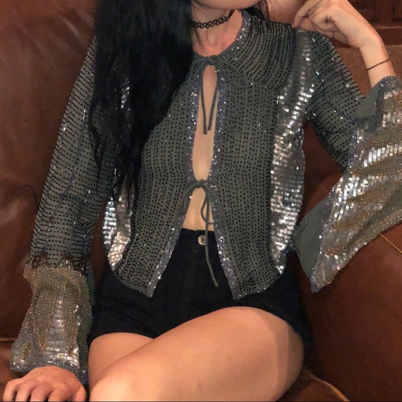 Hand made sequined jacket - Picture 7 of 11